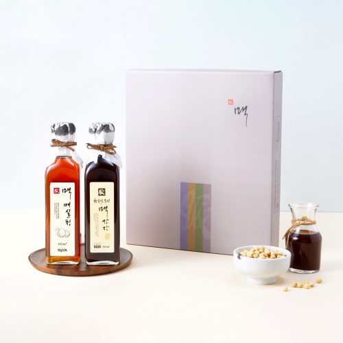 [맥꾸룸] 맥 명인기획2종세트 (황금빛간장,매실청) (케이스 쇼핑백포함)